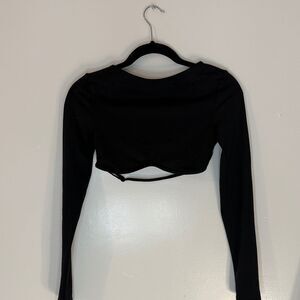Backless SHEIN Long Sleeve Top